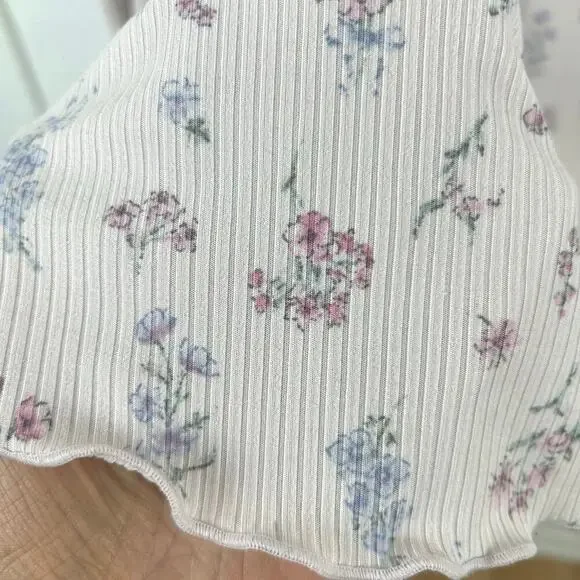 Laura Ashley Floral Soft Lounge Tee Size Large - Picture 4 of 7